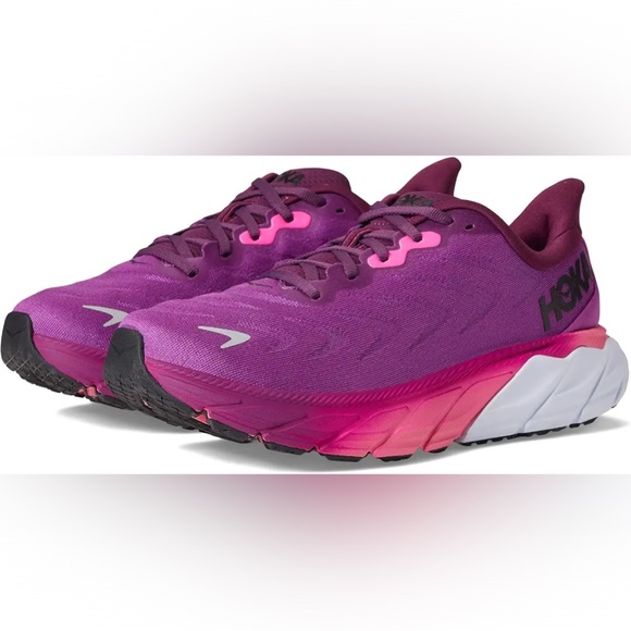 Hoka Shoes Hoka Arahi 6 Womens Sneakers 75 B Grape Wine Beautyberry Running Shoe Purple